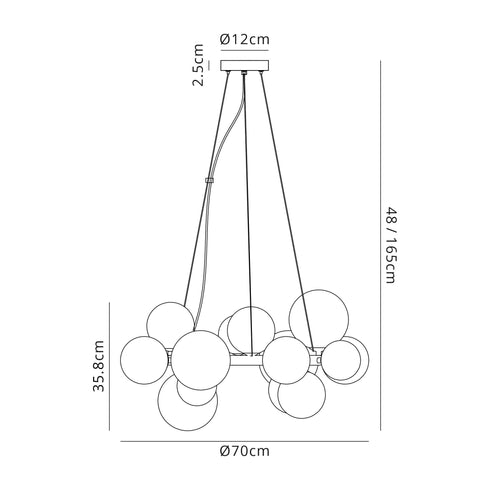 Rome Circular Pendant 12 Light